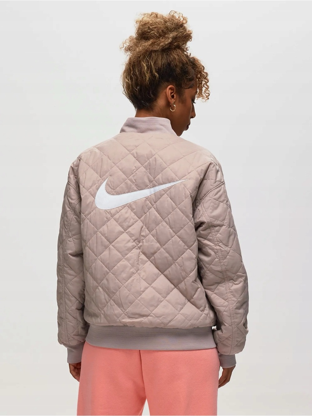 Nike Women's Quilted Bomber Jacket in Light Purple